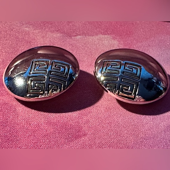 Vintage Givenchy Clip-On Earrings (GUC; Silver) - Picture 1 of 5